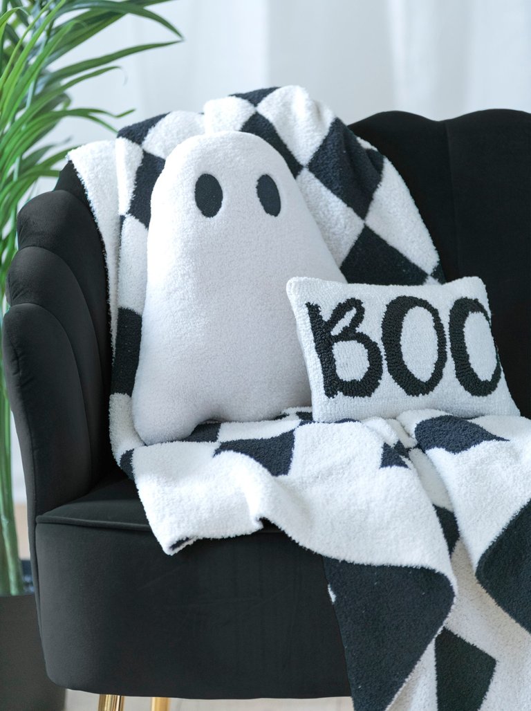 "Boo" Pillow, Ivory