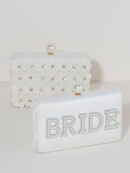 "Bride" Pearl Minaudiere Clutch