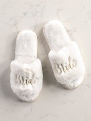 "Bride" Slippers, Ivory