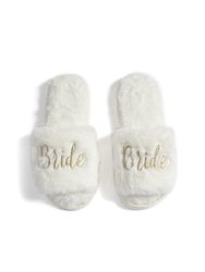 "Bride" Slippers, Ivory - Ivory