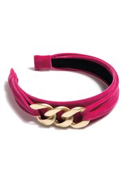 Chain Detail Headband, Pink - Pink