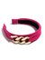 Chain Detail Headband, Pink - Pink
