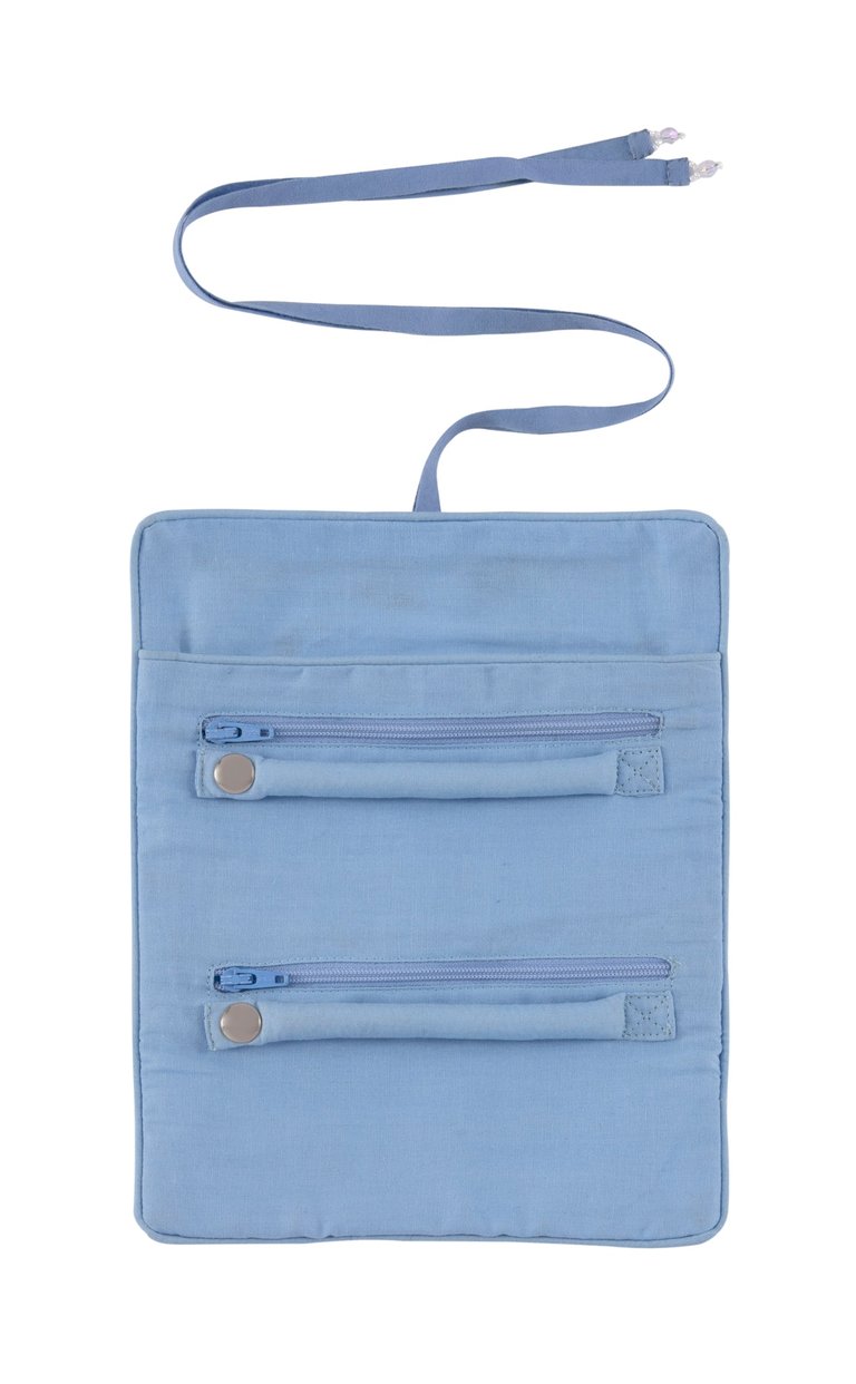 Charmed Jewelry Roll Pouch - Blue