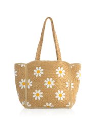 Daisy Jute Tote - Natural