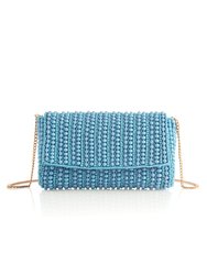 Danny Beaded Clutch, Turquoise