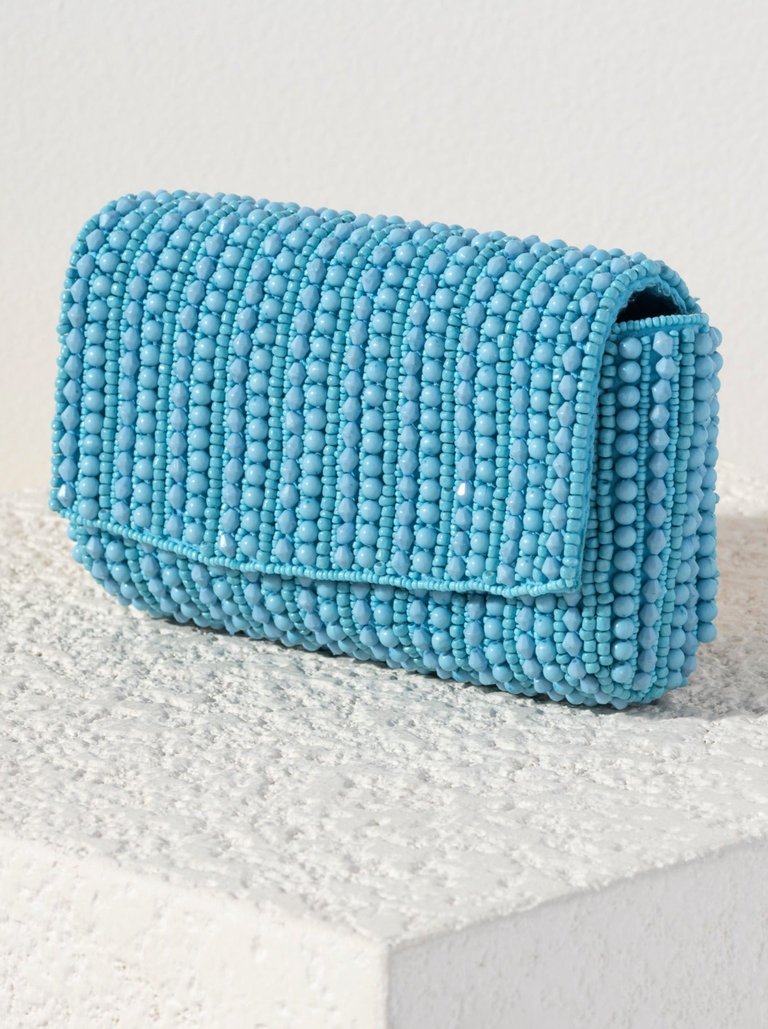 Danny Beaded Clutch, Turquoise - Turquoise
