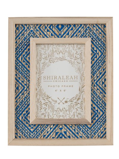 Shiraleah Eden Woven 4" x 6" Picture Frame, Blue product