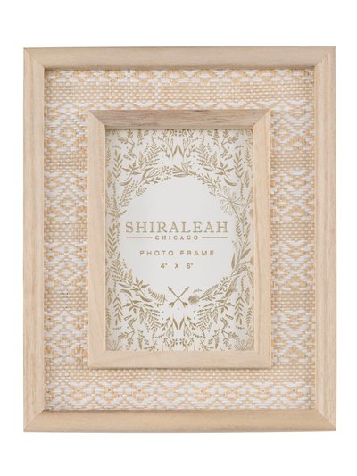 Shiraleah Eden Woven 4" x 6" Picture Frame, White product