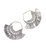 Emme Crocheted Tassel Hoop Earrings - Silver