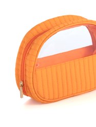 Ezra Half-Moon Cosmetic Pouch, Orange