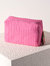 Ezra Large Boxy Cosmetic Pouch - Pink - Pink