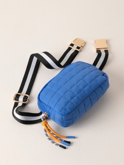 Shiraleah Ezra Quilted Nylon Belt Bag, Ultramarine product