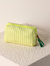 Ezra Quilted Nylon Small Boxy Cosmetic Pouch, Citron