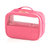 Ezra Set Of 2 Clear Cosmetic Cases, Pink