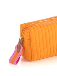 Ezra Small Boxy Cosmetic Pouch, Orange