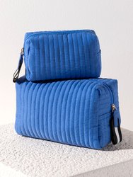 Ezra Small Boxy Cosmetic Pouch - Ultramarine
