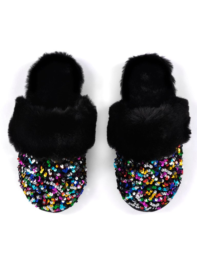 Fiesta Slippers, Black - Black