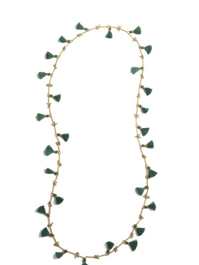 Shiraleah Freya Tassel Necklace - Emerald product