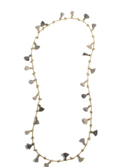 Shiraleah Freya Tassel Necklace, Grey product