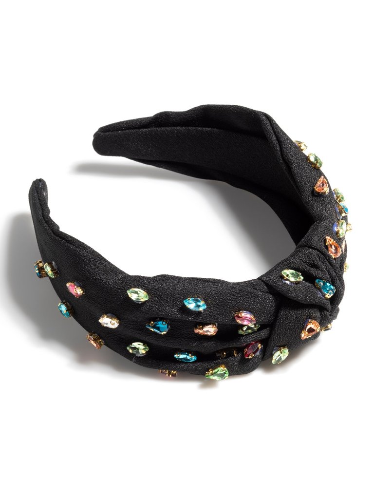 Gemmie Knotted Headband, Black