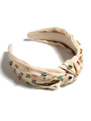 Gemmie Knotted Headband, Champagne