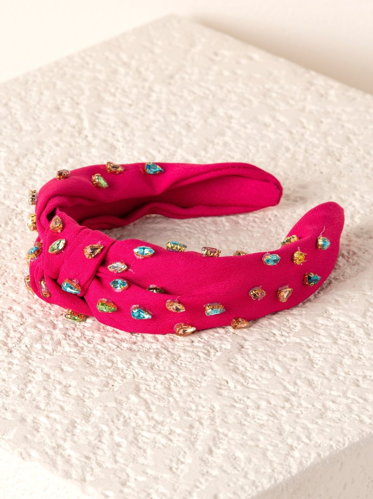 Gemmie Knotted Headband, Magenta - Magenta