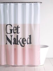 "Get Naked" Shower Curtain - Blush - Blush