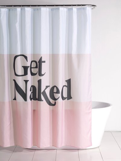Shiraleah "Get Naked" Shower Curtain - Blush product
