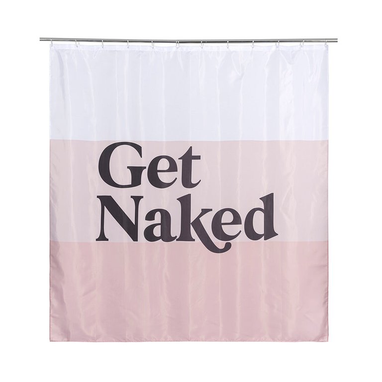"Get Naked" Shower Curtain - Blush