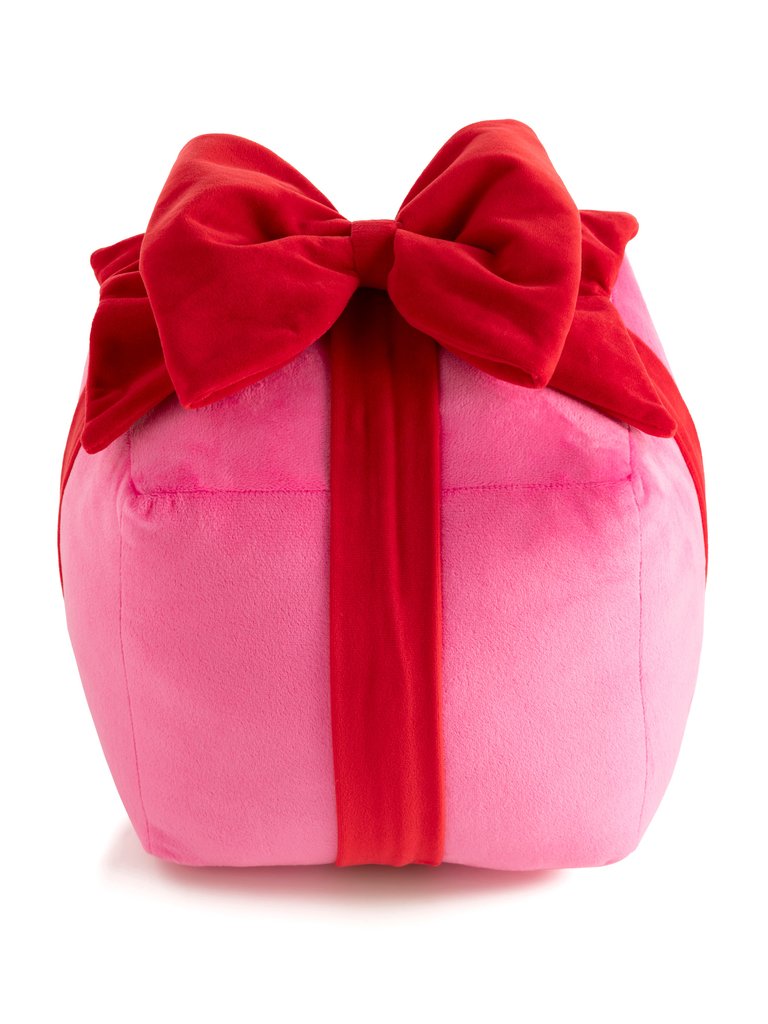 Gift Box Medium Pillow, Pink - Pink