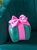 Gift Box Small Pillow, Green