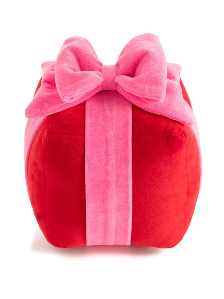 Gift Box Small Pillow, Red - Red