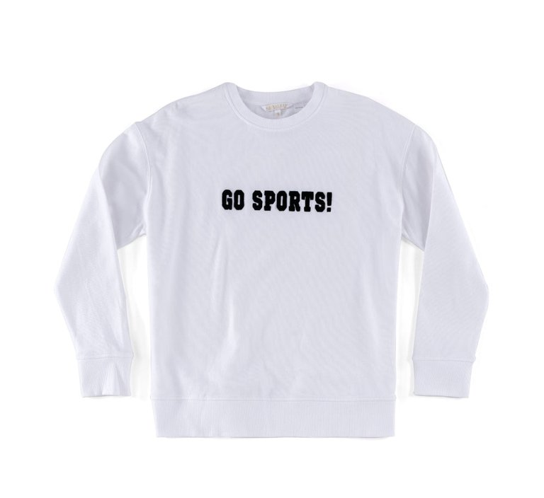 "Go Sports!" Sweatshirt - White