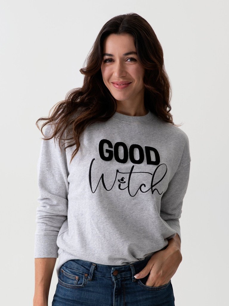 "Good Witch" Sweatshirt - Grey