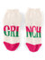 "Grinch" Home Socks - Ivory