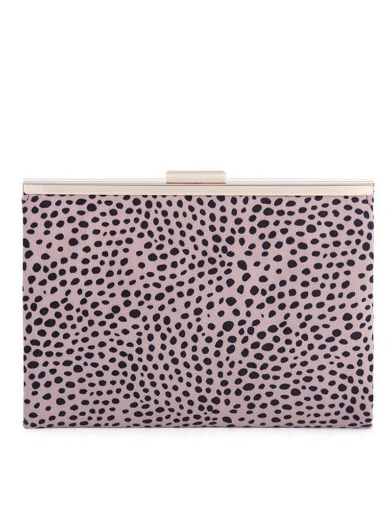 Harding Frame Clutch, Pink