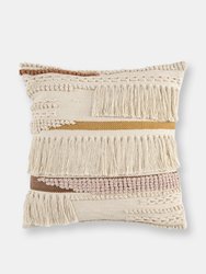 Haven 20" X 20"  Macrame Pillow - Multi