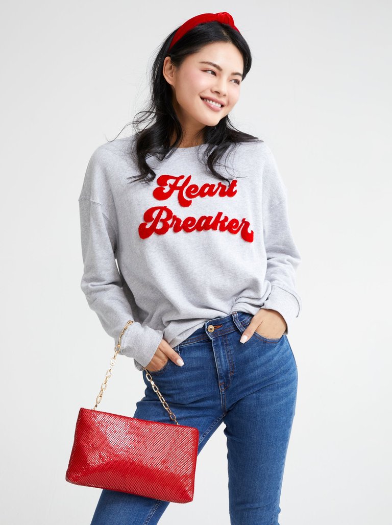 "Heart Breaker" Sweatshirt - Grey