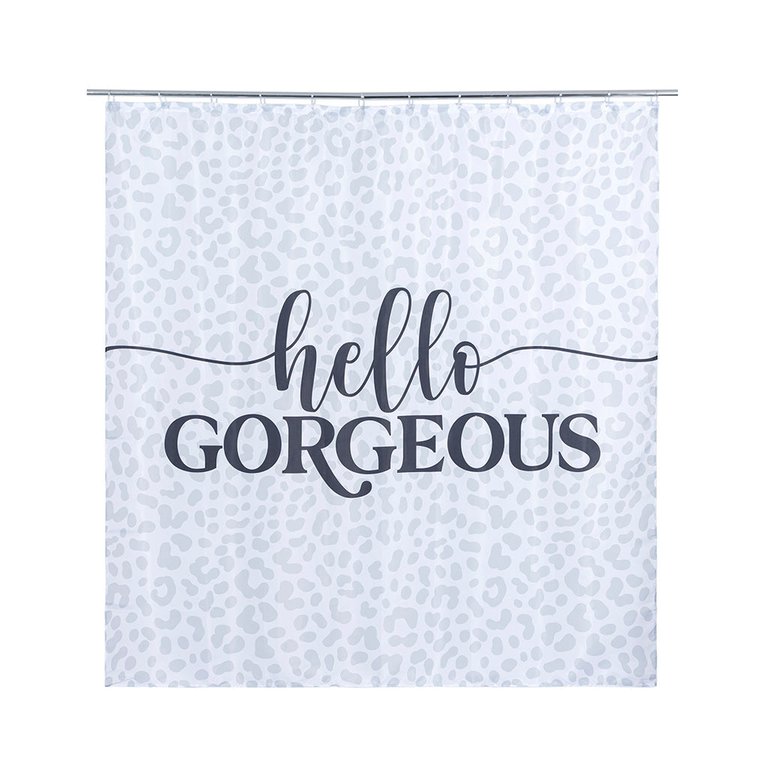 "Hello Gorgeous" Shower Curtain