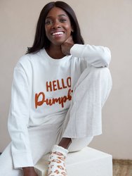 "Hello Pumpkin" Sweatshirt - Ivory