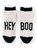 "Hey Boo" Home Socks, Taupe - Taupe