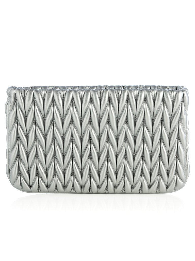 Jody Zip Pouch, Silver - Silver