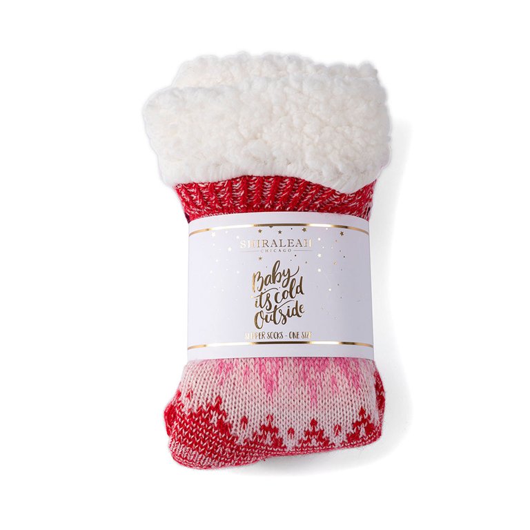 Jules Slipper Socks, Red