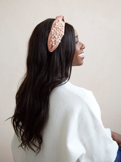 Shiraleah Knotted Pearl Embellished Headband, Blush product