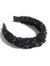 Knotted Sequins Headband - Black