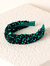 Knotted Sequins Headband - Green - Green