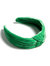 Knotted Velvet Headband - Green