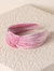 Knotted Velvet Headband - Pink - Pink