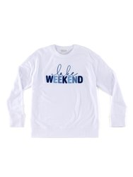 "Lake Weekend" Sweatshirt, White - White