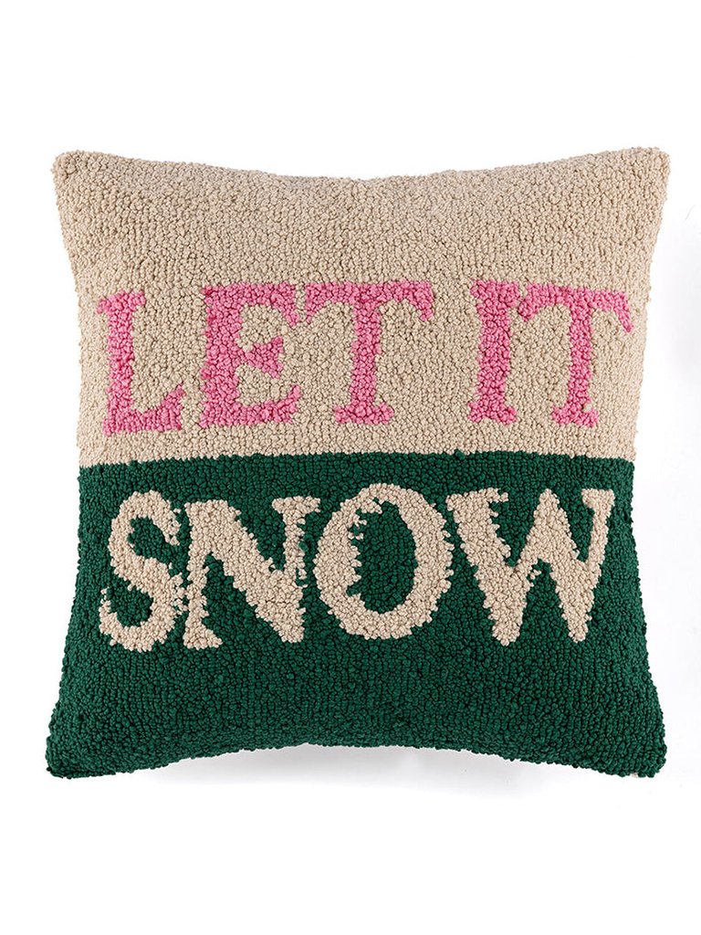 "Let It Snow" Pillow - Multi